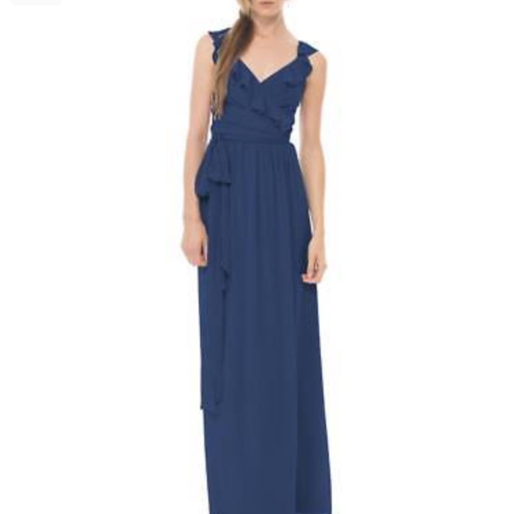 Joanna August - Lacey Ruffle Long, blue